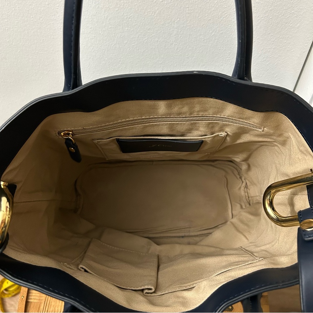 J. Crew -Harper Tote Bag in Navy Blue - Picture 5 of 12